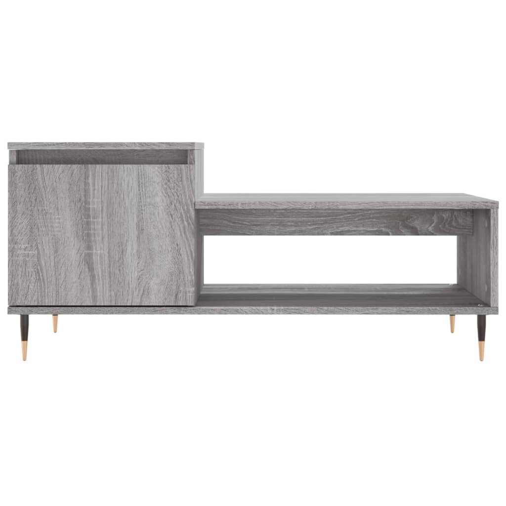 Mesa de centro 100x50x45 cm derivados madeira cinzento sonoma