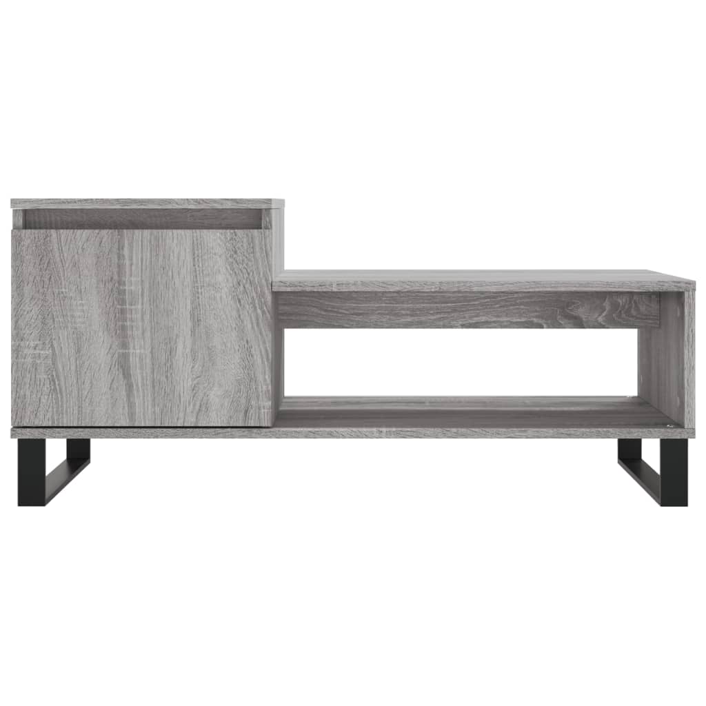 Mesa de centro 100x50x45 cm derivados madeira cinzento sonoma