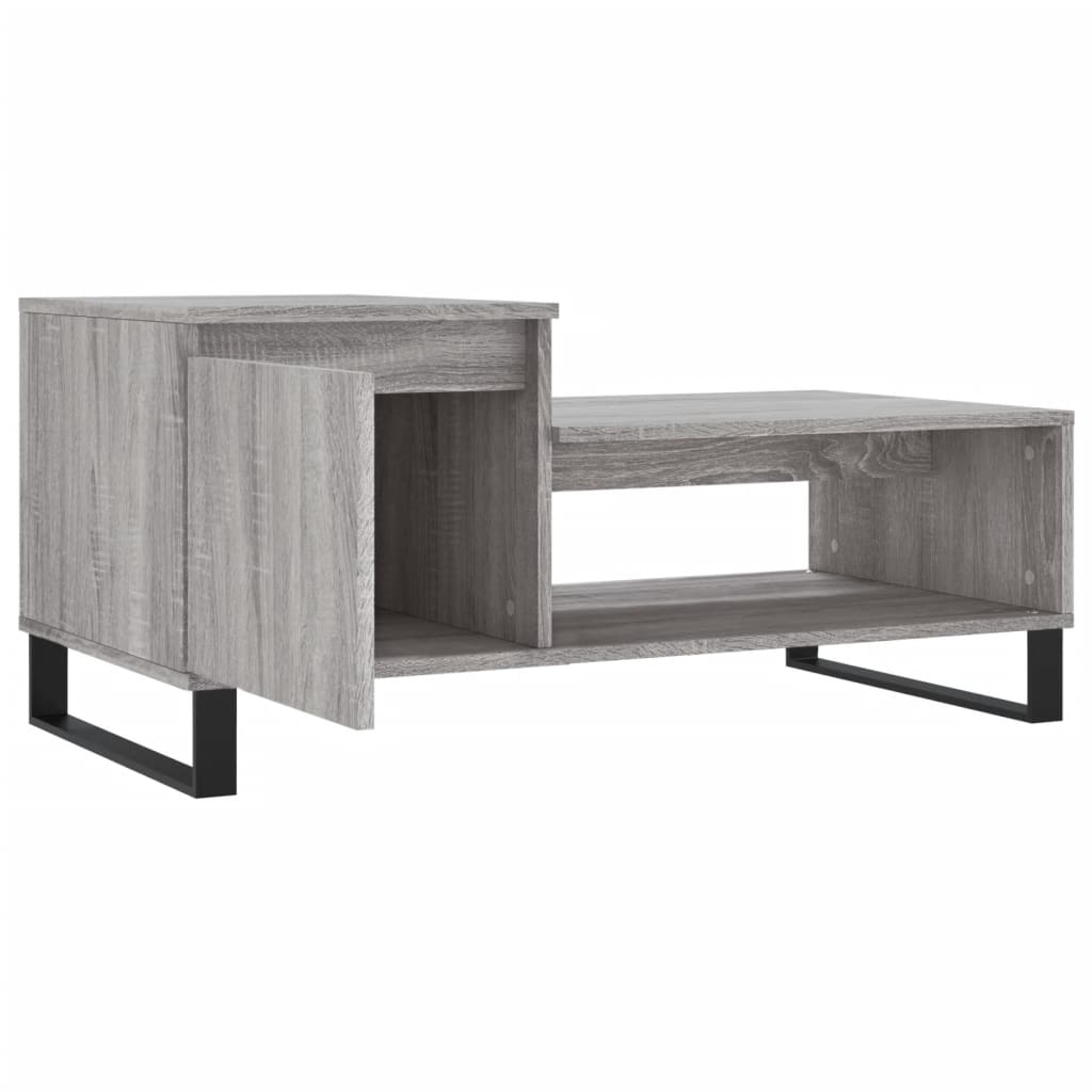 Mesa de centro 100x50x45 cm derivados madeira cinzento sonoma