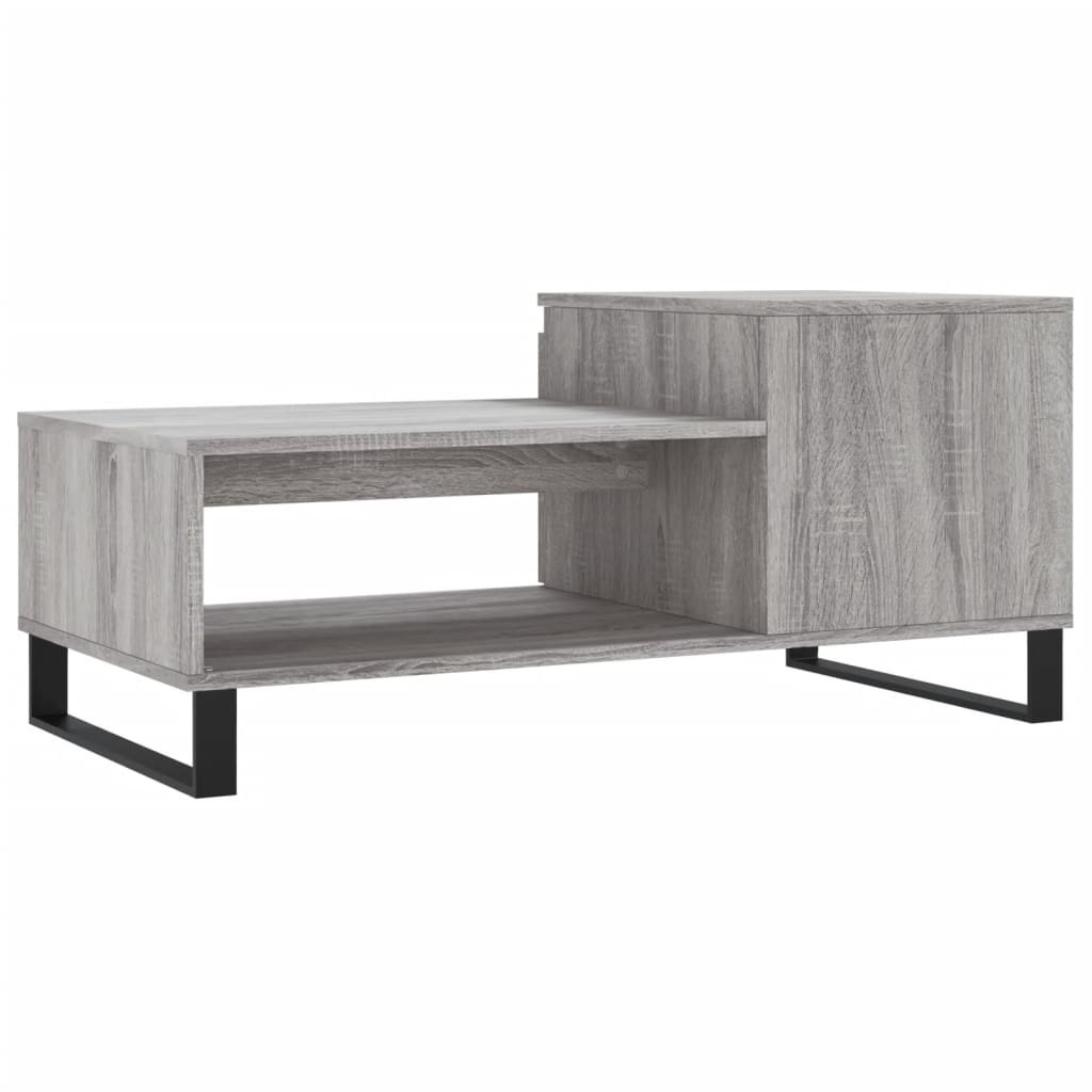 Mesa de centro 100x50x45 cm derivados madeira cinzento sonoma