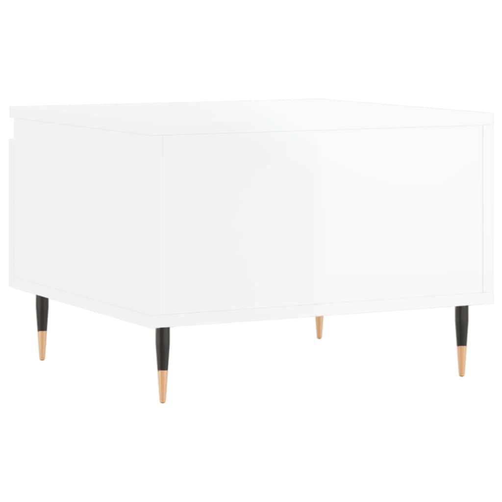 Mesa de centro 50x46x35 cm derivados madeira branco brilhante