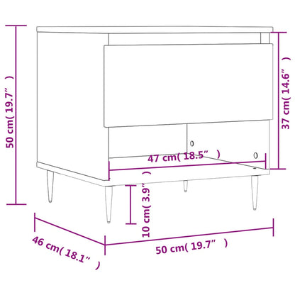 Mesa de centro 50x46x50cm derivados de madeira cinzento-cimento