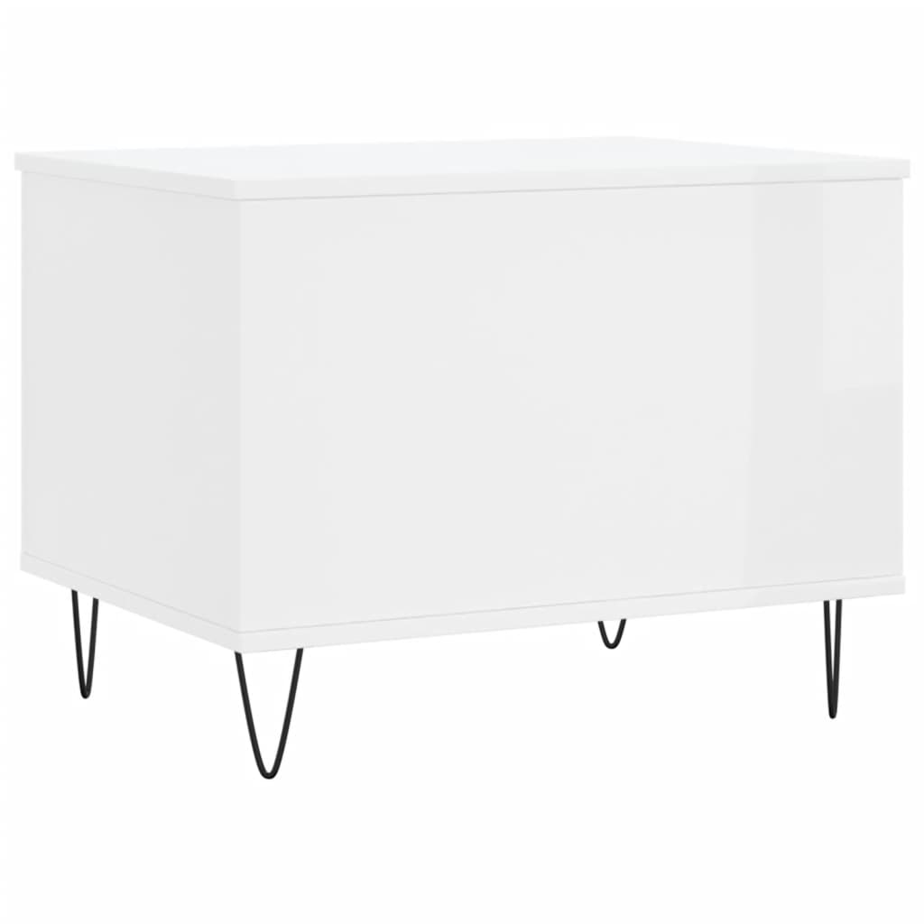 Mesa centro 60x44,5x45 cm derivados de madeira branco brilhante