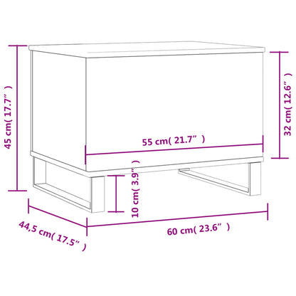 Mesa de centro 60x44,5x45 cm derivados de madeira branco