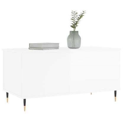 Mesa centro 90x44,5x45 cm derivados de madeira branco brilhante