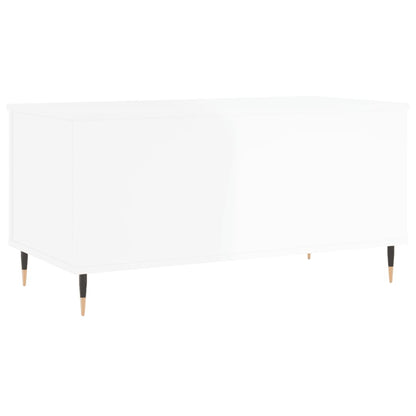 Mesa centro 90x44,5x45 cm derivados de madeira branco brilhante