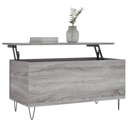 Mesa de centro 90x44,5x45 cm derivados de madeira cinza sonoma