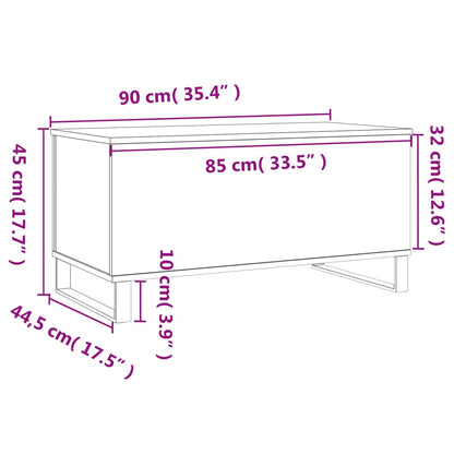 Mesa de centro 90x44,5x45 cm derivados de madeira branco