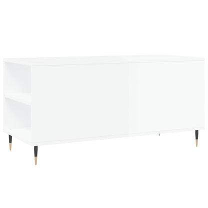 Mesa centro 102x44,5x50cm derivados de madeira branco brilhante