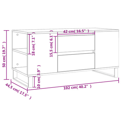 Mesa de centro 102x44,5x50 cm derivados de madeira preto