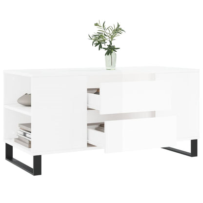 Mesa centro 102x44,5x50cm derivados de madeira branco brilhante