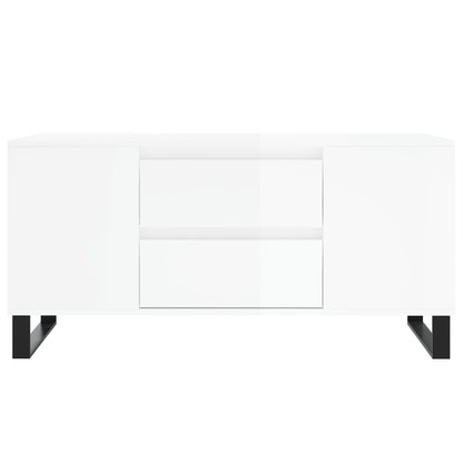 Mesa centro 102x44,5x50cm derivados de madeira branco brilhante