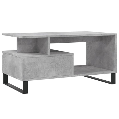 Mesa de centro 90x49x45 derivados de madeira cinzento cimento