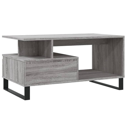 Mesa de centro 90x49x45 cm derivados de madeira cinzento sonoma