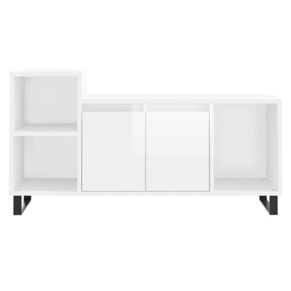 Móvel de TV 100x35x55 cm derivados madeira branco brilhante