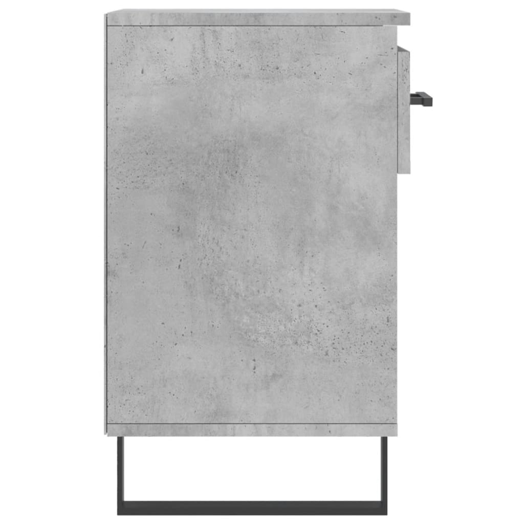 Sapateira Laila - Com 1 Gaveta e 6 Prateleiras - Cor Cinzento Cimento - 102 x 36 x 60 cm - Derivados de Madeira com Estrutura de Metal - Design Moderno