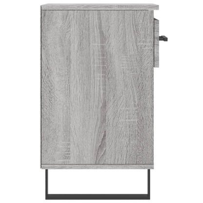 Sapateira Laila - Com 1 Gaveta e 6 Prateleiras - Cor Cinzento Sonoma - 102 x 36 x 60 cm - Derivados de Madeira com Estrutura de Metal - Design Moderno