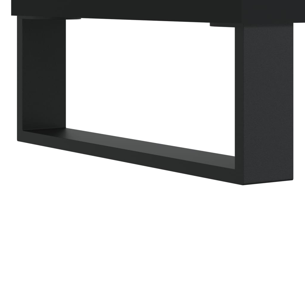 Sapateira Girona - Com 5 Prateleiras - Cor Preto - 102x36x60 cm - Derivados de Madeira e Estrutura de Metal - Design Nórdico