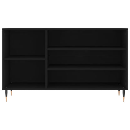 Sapateira Raika - Com 5 Prateleiras - Cor Preto - 102x36x60 cm - Derivados de Madeira - Pés em Metal - Design Moderno