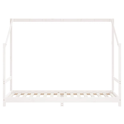 Estrutura de cama infantil 90x200 cm pinho maciço branco