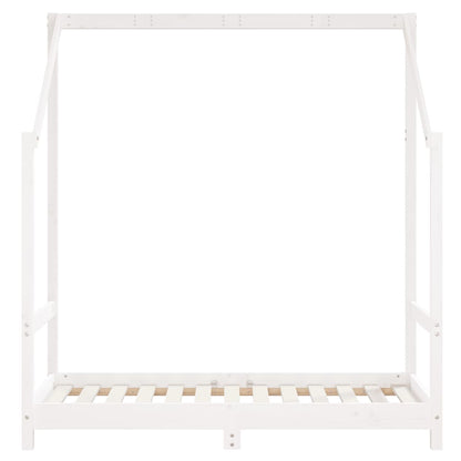 Estrutura de cama infantil 70x140 cm pinho maciço branco