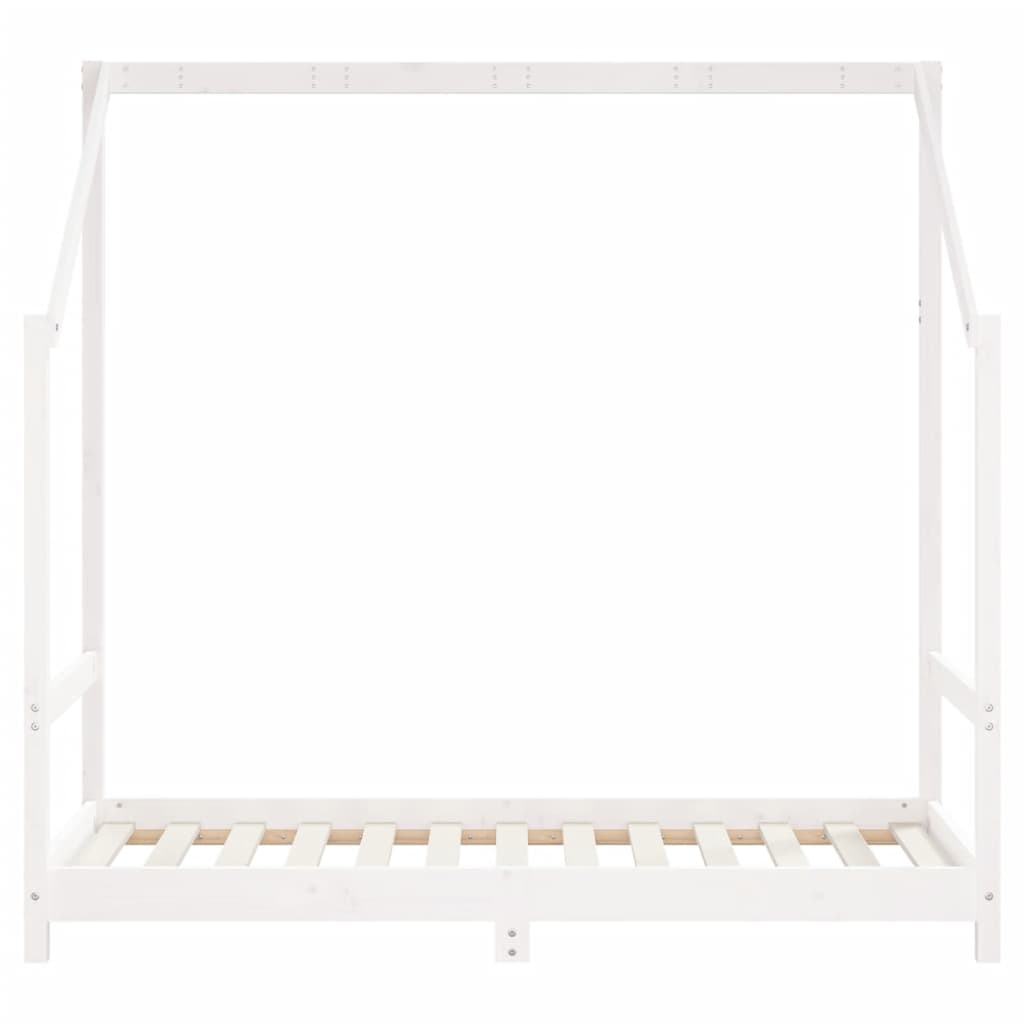 Estrutura de cama infantil 80x160 cm pinho maciço branco