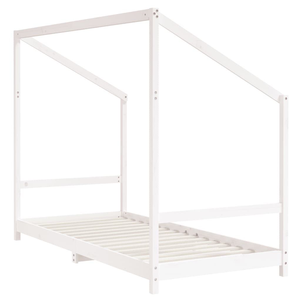 Estrutura de cama infantil 90x190 cm pinho maciço branco