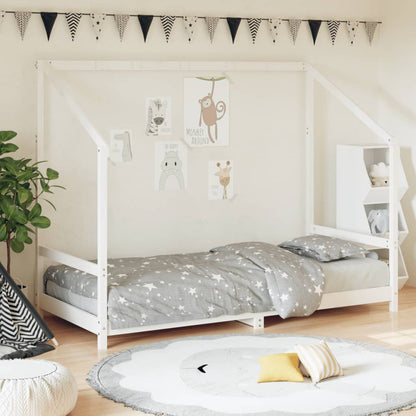 Estrutura de cama infantil 90x190 cm pinho maciço branco