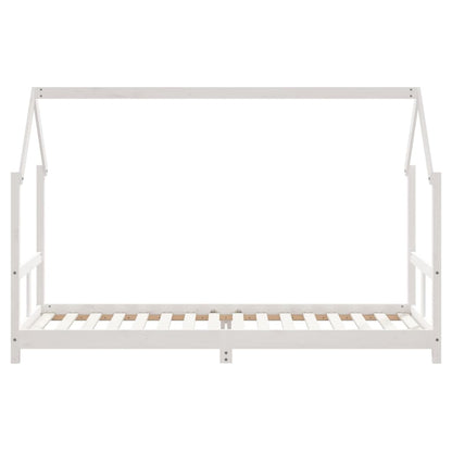 Estrutura de cama infantil 80x200 cm pinho maciço branco