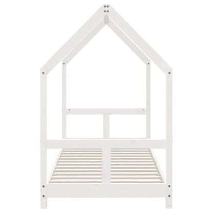 Estrutura de cama infantil 80x200 cm pinho maciço branco