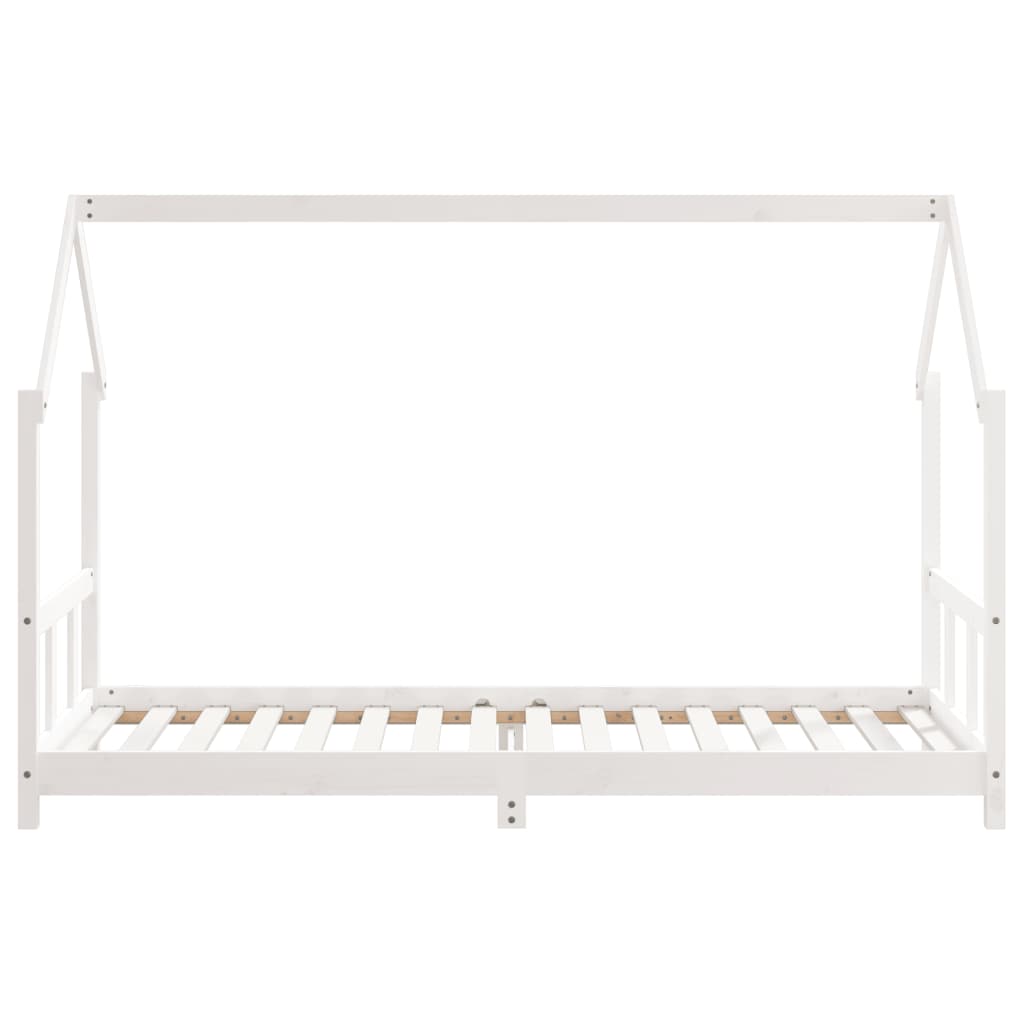 Estrutura de cama infantil 90x200 cm pinho maciço branco