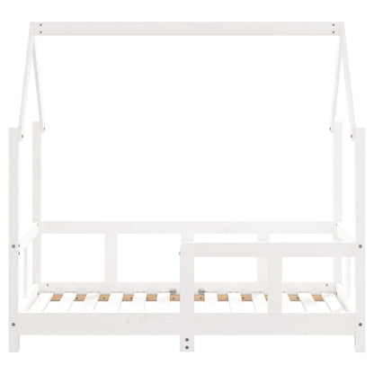 Estrutura de cama infantil 70x140 cm pinho maciço branco