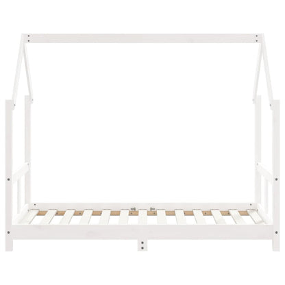 Estrutura de cama infantil 80x160 cm pinho maciço branco