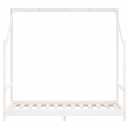 Estrutura de cama infantil 2x(80x160) cm pinho maciço branco