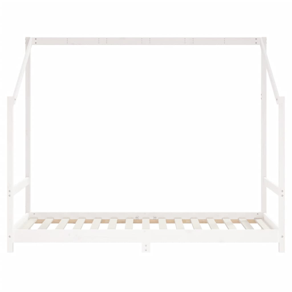 Estrutura de cama infantil 2x(90x190) cm pinho maciço branco