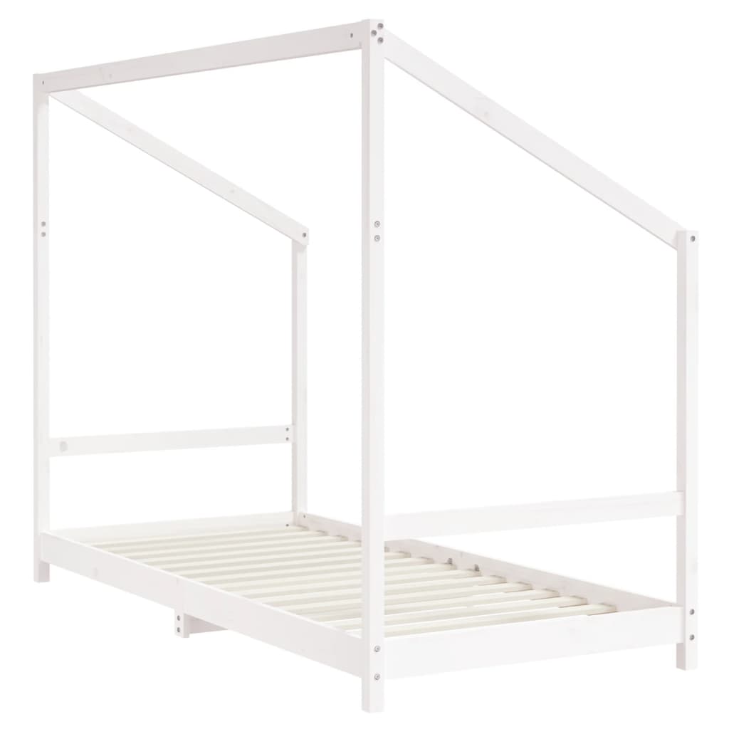 Estrutura de cama infantil 2x(90x190) cm pinho maciço branco