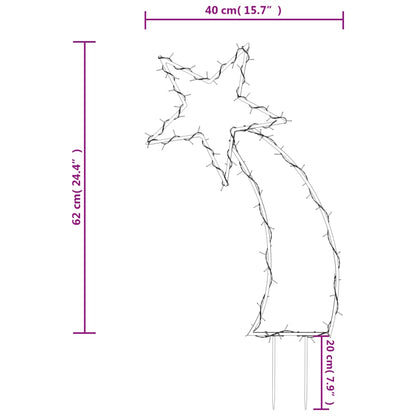 Estrela Cadente para Exterior de 62 cm - 1 Unidade