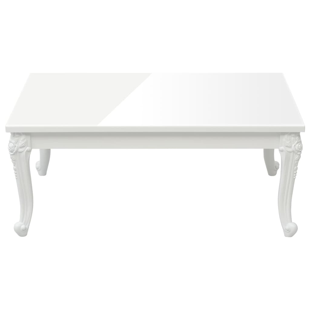 Mesa de centro 100x50x42 cm derivados madeira branco brilhante