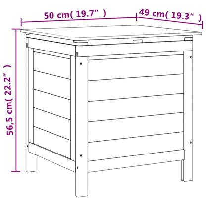 Caixa de arrumação para jardim 50x49x56,5 cm abeto maciço