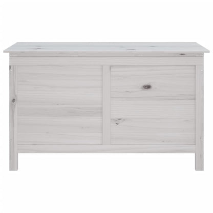 Caixa de arrumação p/ jardim 99x49,5x58,5cm abeto maciço branco