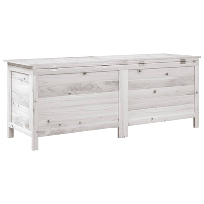 Caixa arrumação para jardim 150x50x56,5 cm abeto maciço branco