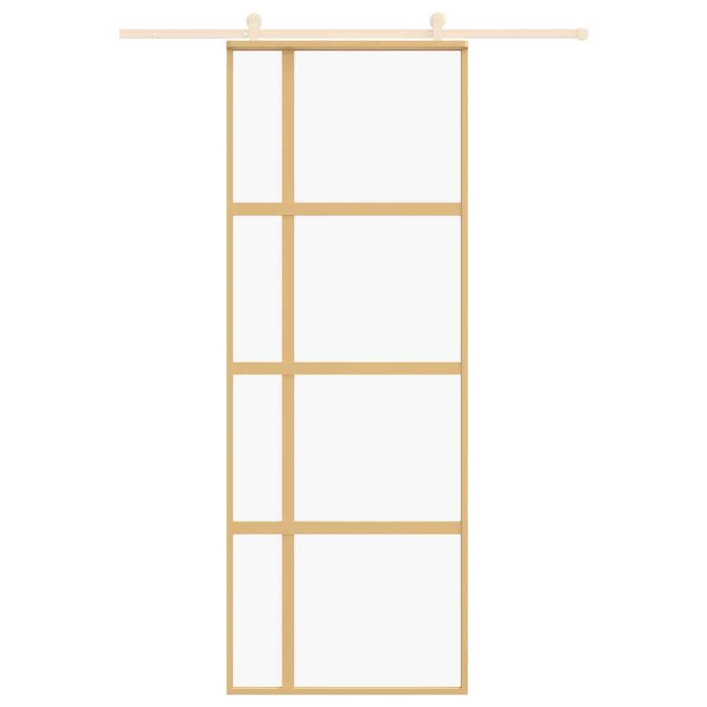 Porta deslizante 76x205 cm vidro ESG/alumínio dourado