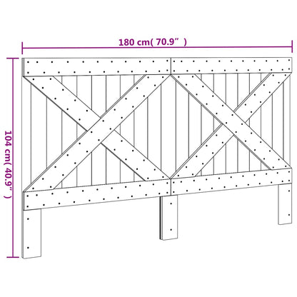 Cabeceira 180x104 cm madeira de pinho maciça