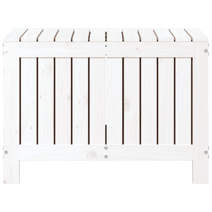 Caixa de arrumação jardim 76x42,5x54 cm pinho maciço branco