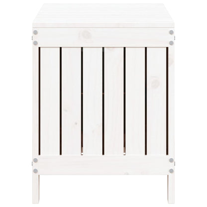 Caixa de arrumação jardim 76x42,5x54 cm pinho maciço branco