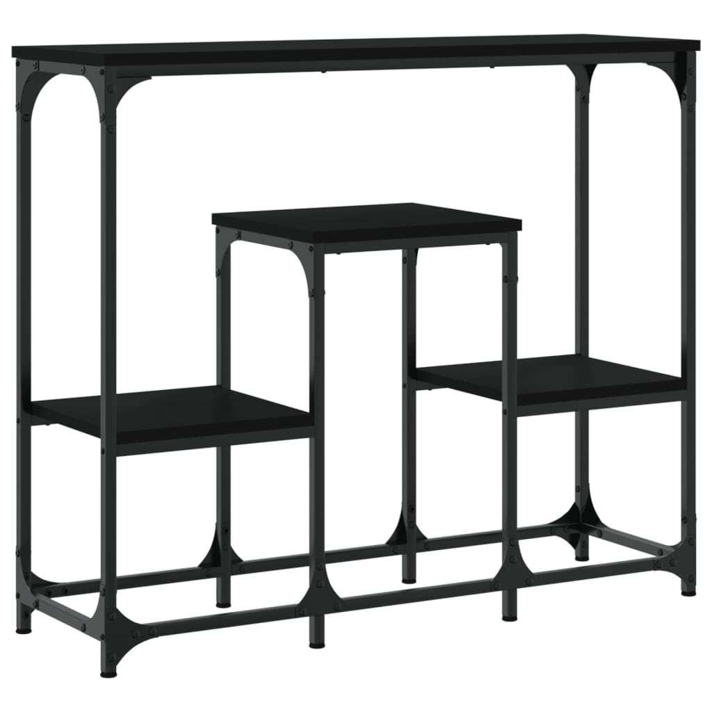 Consola de Entrada Amélie - 89,5x28x76 cm - Cor Preto - Derivados de Madeira com Estrutura de Aço Revestido a Pó