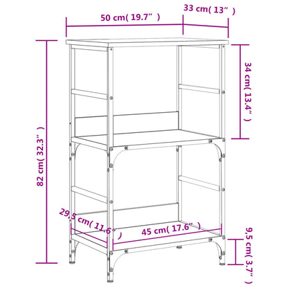 Estante 50x33x82 cm derivados de madeira cinzento sonoma