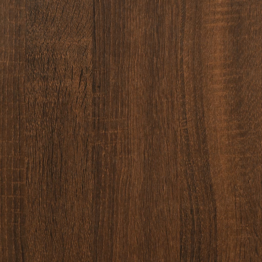 Aparador Tulle - Cor Castanho - Com 1 Portas, 4 Prateleiras Externas e 2 Prateleiras Interiores - 69x35x80 cm - Derivados de Madeira, Estrutura e  Pés Ajustáveis em Aço - Design Nórdico