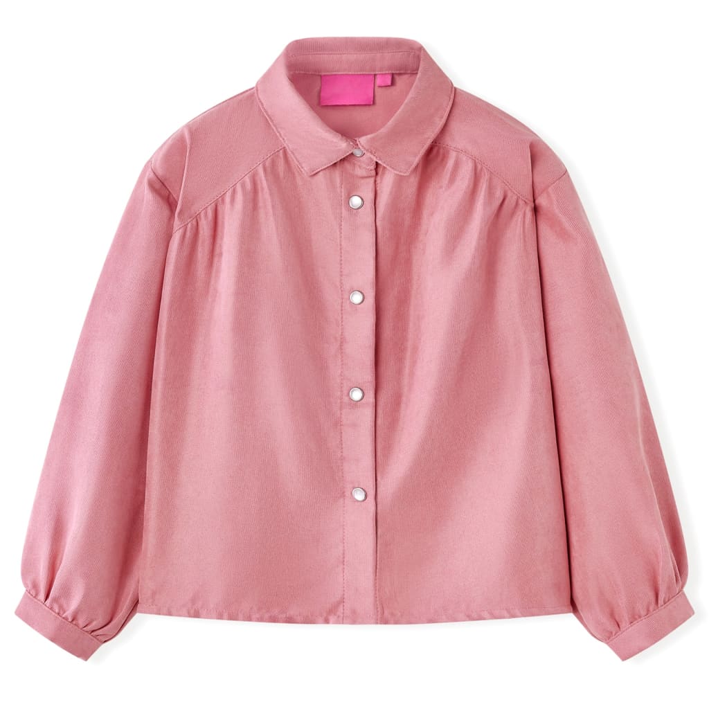 Blusa para criança com mangas abalonadas rosa-velho 92