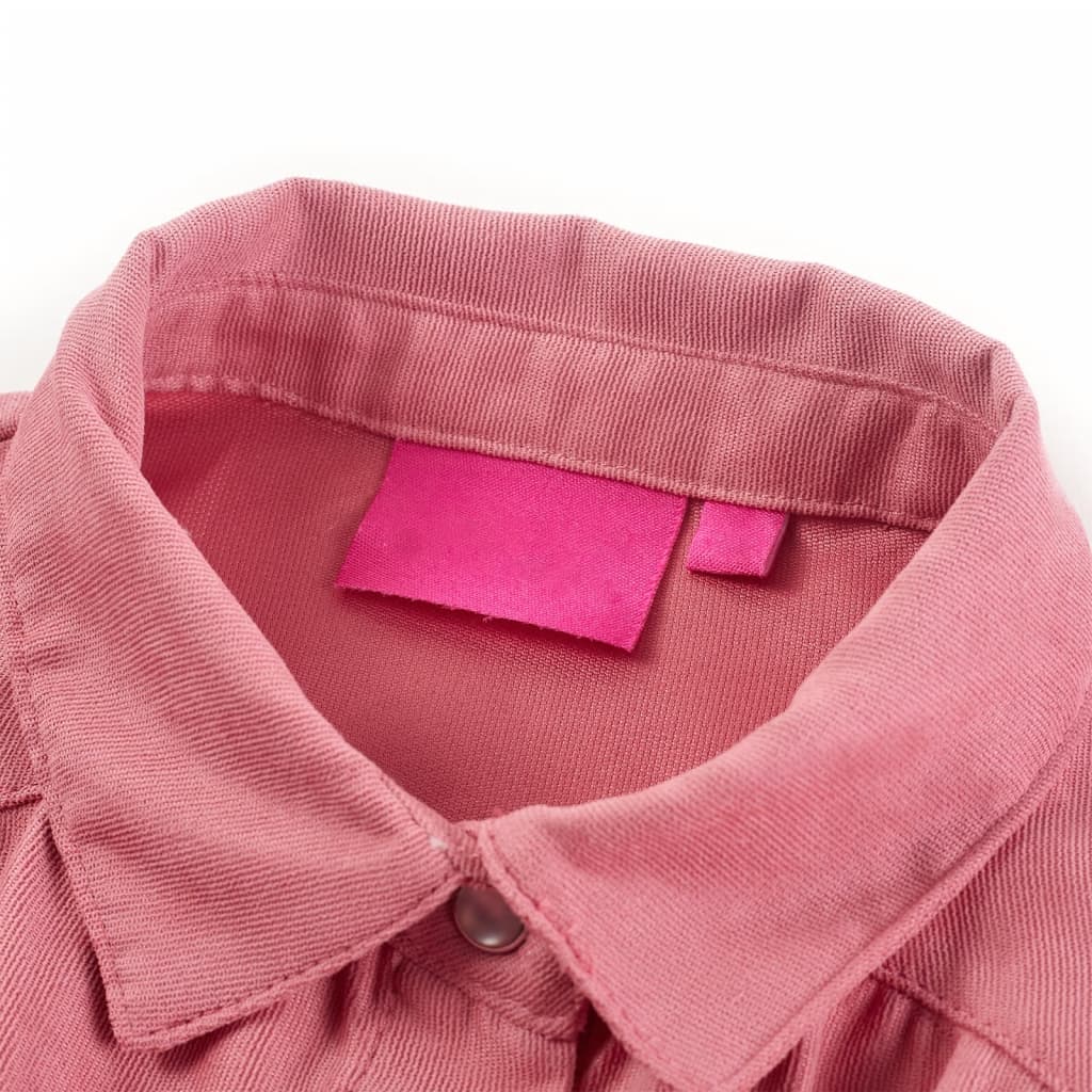 Blusa para criança com mangas abalonadas rosa-velho 92